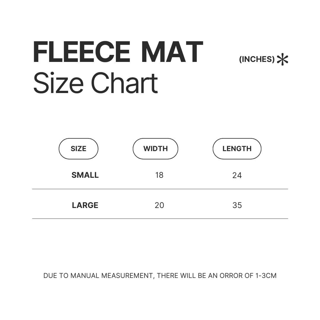 Fleece Mat Size Chart - Dungeons & Dragons UK Store